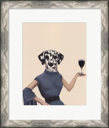 Framed Dalmatian Wine Snob Print