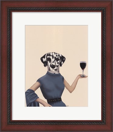 Framed Dalmatian Wine Snob Print