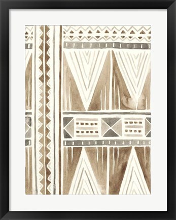 Framed Tribal Impressions I Print