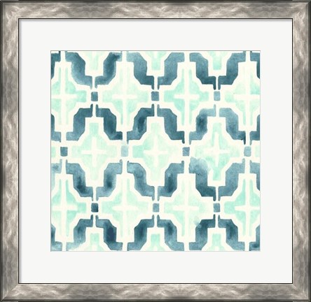 Framed Ocean Tile IV Print