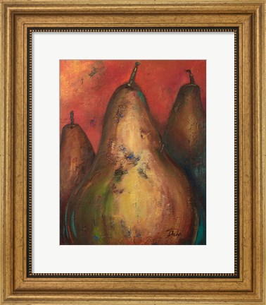 Framed Pear I Print