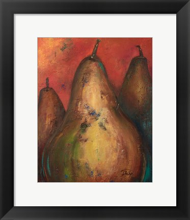 Framed Pear I Print