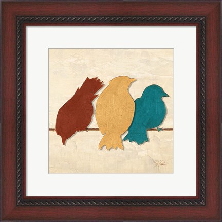 Framed Birds II (assorted colors) Print