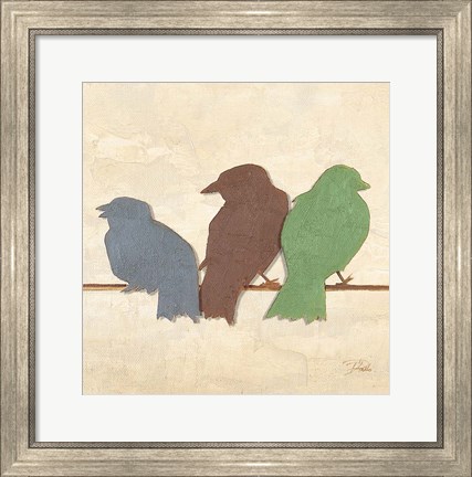 Framed Birds III (assorted colors) Print