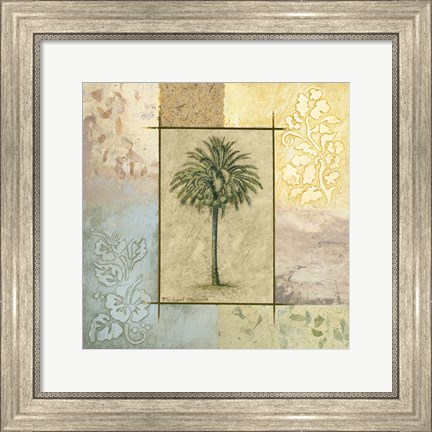 Framed Palm Woodcut II Print