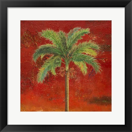 Framed La Palma on Red II Print