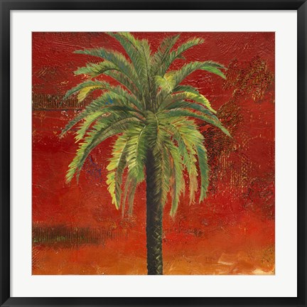 Framed La Palma on Red III Print