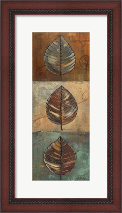 Framed New Leaf Panel II (Vertical) Print
