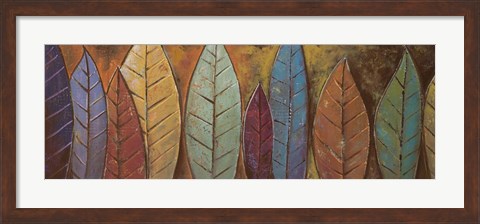 Framed Tall Leaves I Print