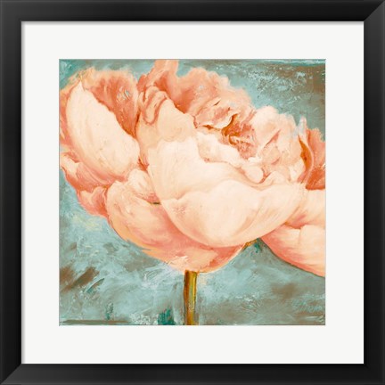 Framed Beautiful Peonies Square II Print