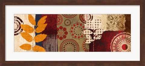 Framed Fall Leaf Panel II Print