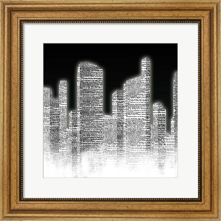 Framed Black and White City II Print