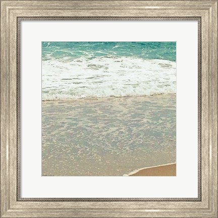 Framed Teal Waves II Print