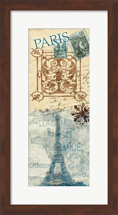 Framed Paris Postage Print