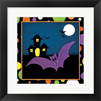 Framed Halloween Bat Print
