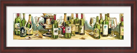 Framed Wine &amp; Champagne Panel Print