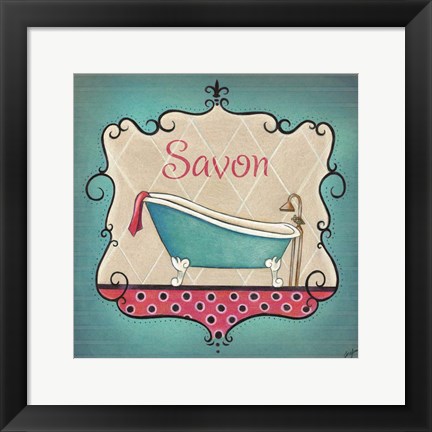 Framed Bain and Savon II Print