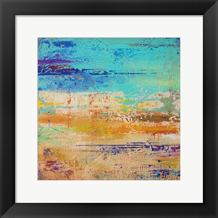 Framed Abstract Multicolored Print