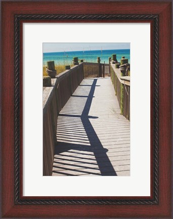 Framed Coast Dock I Print