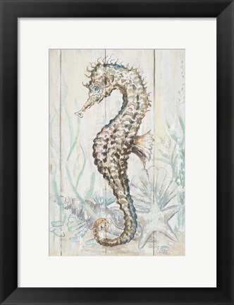 Framed Antique Sea Horse II Print