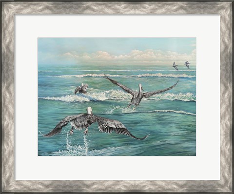 Framed Pelican Beach Print
