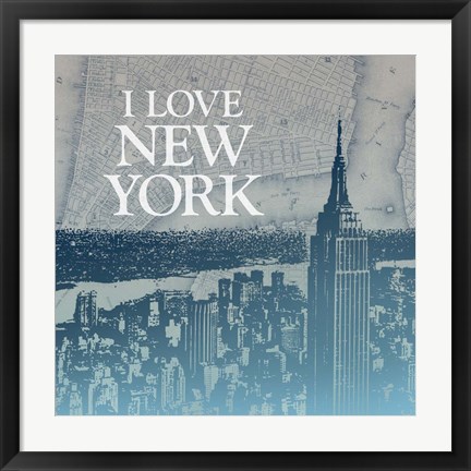 Framed City Love II Print