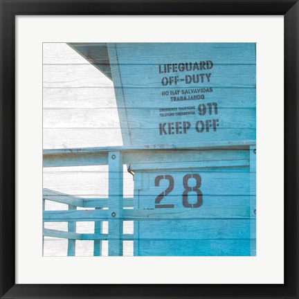 Framed Life Guard Beach Shack Print