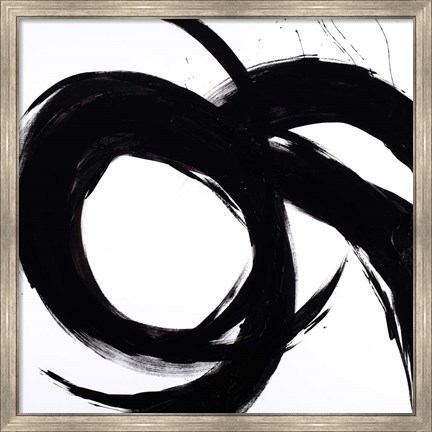 Framed Circular Strokes II Print