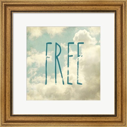 Framed Free In The Clouds Print