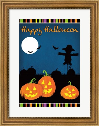 Framed Happy Halloween I Print
