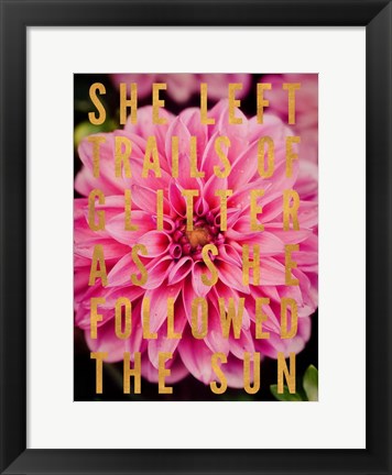 Framed Glittery Flower I Print