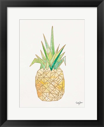 Framed Origami Pineapple Print