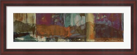 Framed Mountain City Panorama Print