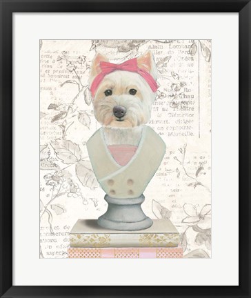 Framed Canine Couture Newsprint II Print