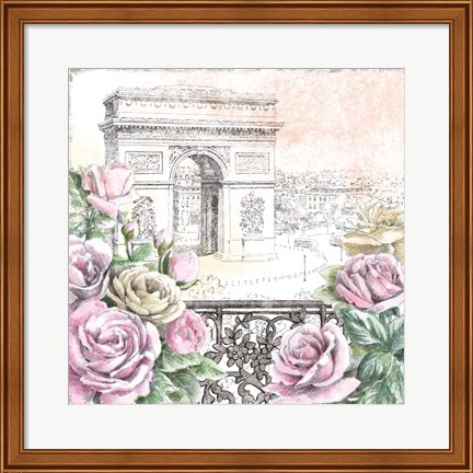 Framed Paris Roses V Print