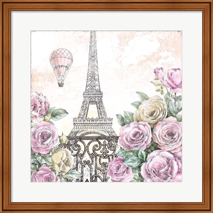 Framed Paris Roses VI Print