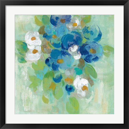 Framed Spring Aroma II White Flowers Print