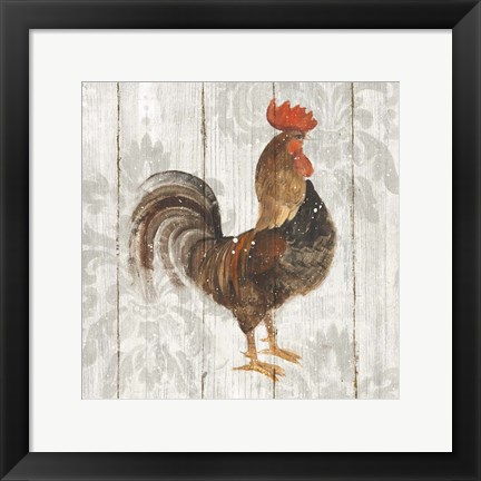 Framed Farm Friend III on Barn Board Print