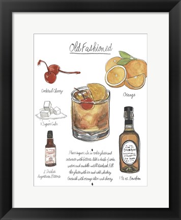 Framed Classic Cocktail - Old Fashioned Print