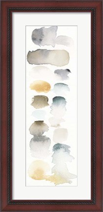 Framed Watercolor Swatch Panel Neutral I Print