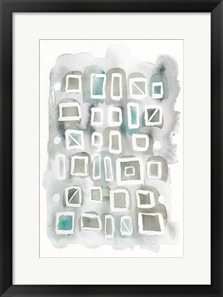 Framed Watercolor Squares Print