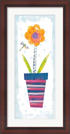 Framed Collage Flower I Border Print