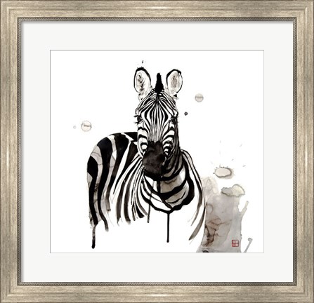 Framed Zebra I Print