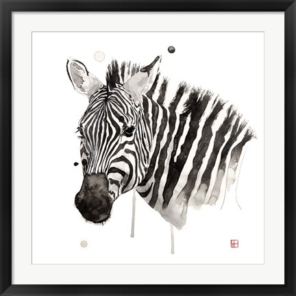 Framed Zebra II Print