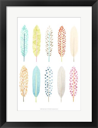 Framed Feather Patterns I Print