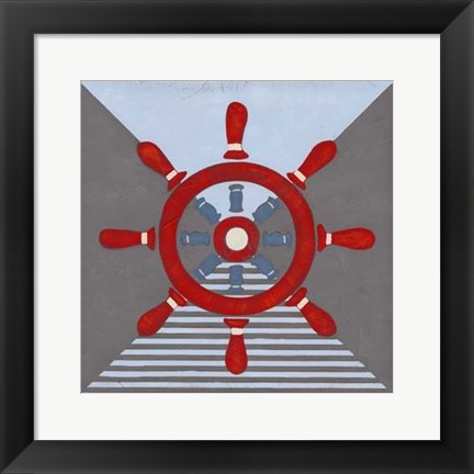 Framed Nautical Graphic IV Print