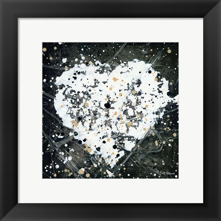 Framed Emotions Scenes White Heart Print