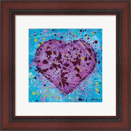 Framed Emotions Scenes Purple Heart Print