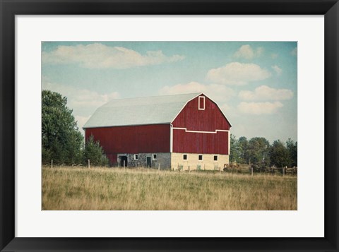 Framed Blissful Country VI Crop Print