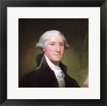 Framed George Washington, 1795 -Detail Print